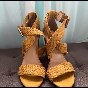 Swede Mustard Yellow Heels